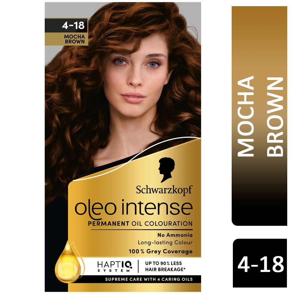 Schwarzkopf Oleo Intense Mocca Brown 4-18 Permanent Hair Dye
