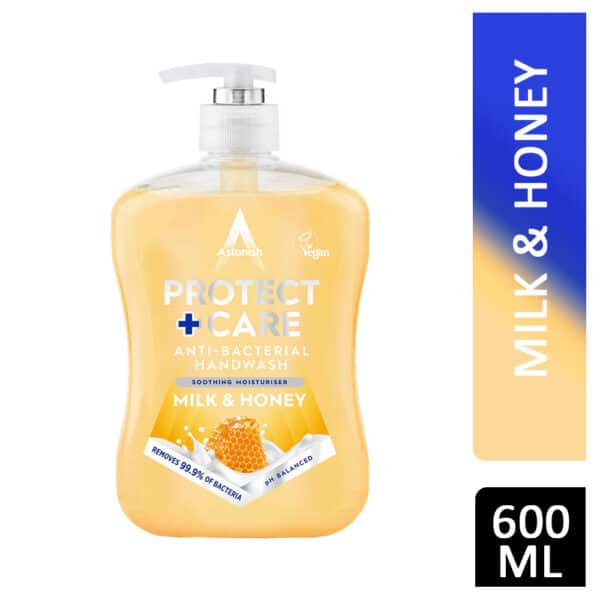 Astonish Protect & Care Antibacterial Handwash Milk & Honey 600ml