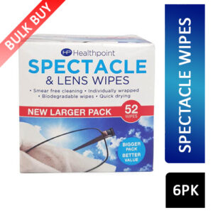 Healthpoint Spectacle & Lens Wipes 52’s 6pk