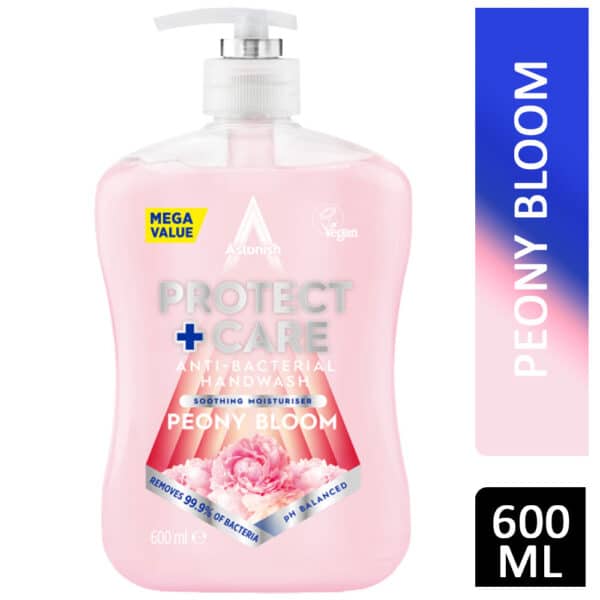 Astonish Protect & Care Antibacterial Handwash Peony Bloom 600ml