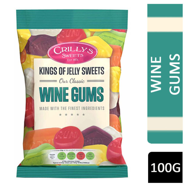 Crilly's Sweets Wine Gums 100g