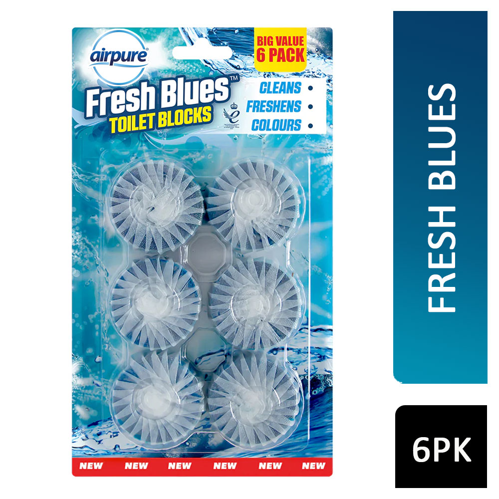 Airpure Fresh Blues Toilet Block 6PK