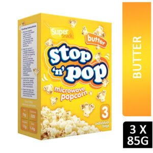 Stop 'N' Pop Butter Microwave Popcorn 3 x 85g