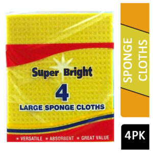 Super Bright Large Sponge Cloths 4 Pack