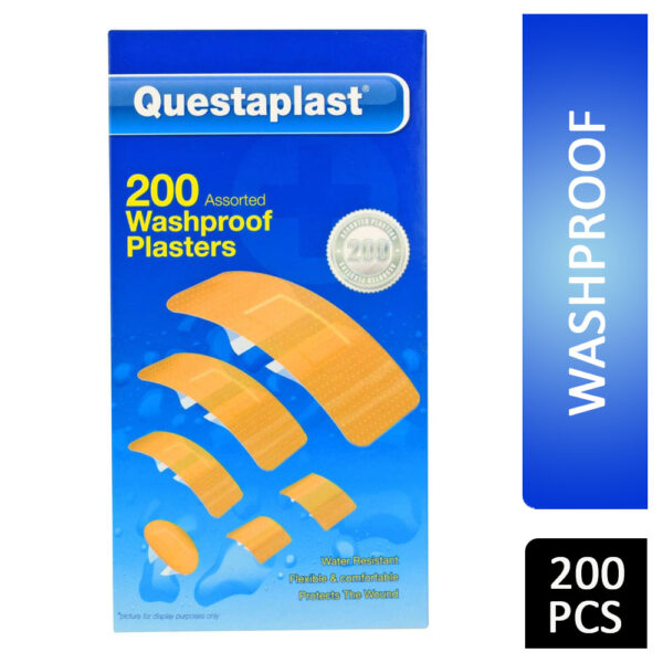 Questaplast Assorted Washproof Plasters 200pcs