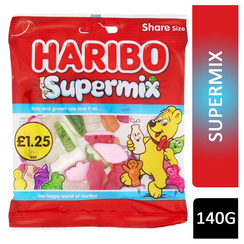Haribo Supermix Sweets Bag 140g PM £1.25