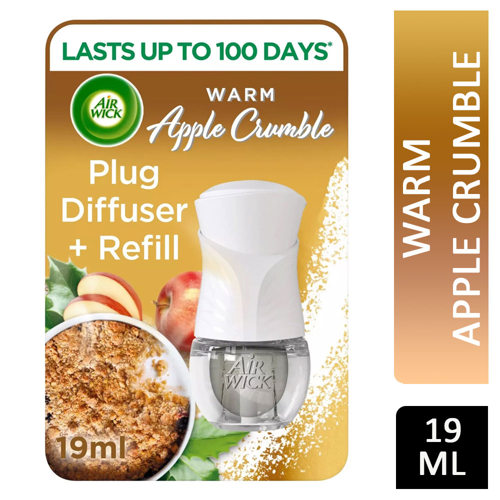 Air Wick Essential Oils Plug-In Diffuser & Refill Warm Apple Crumble 19ml