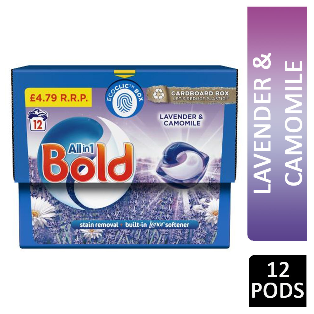 Bold All-In-1 Laundry Pods Lavender & Camomile 12s PM £4.79