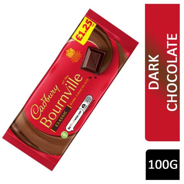 Cadbury Bournville Classic Dark Chocolate Bar 100g PM