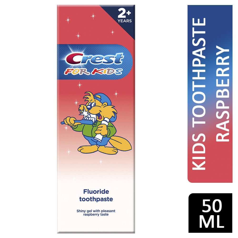 Crest For Kids Toothpaste 2+ Years Shiny Gel Raspberry Taste 50ml