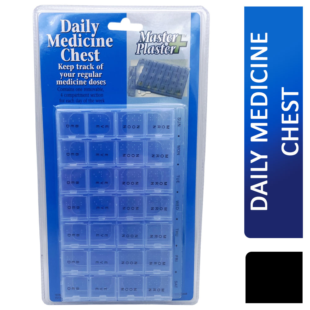 Master Plaster Daily Weekly Pill Box Medicine Chest