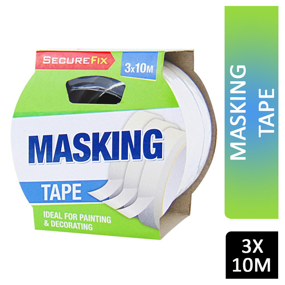 Secure Fix Masking Tape 10m 3pk