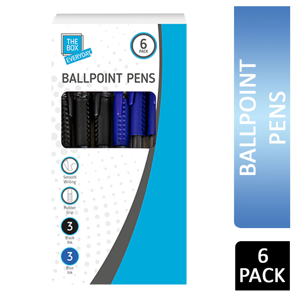 The Box Ballpoint Pens 6 Pack