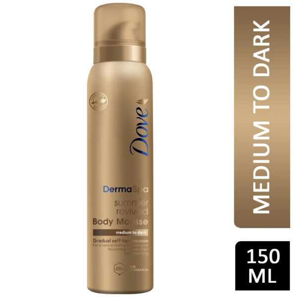 Dove Derma Spa Gradual Self-Tan Body Mousse Medium To Dark 150ml