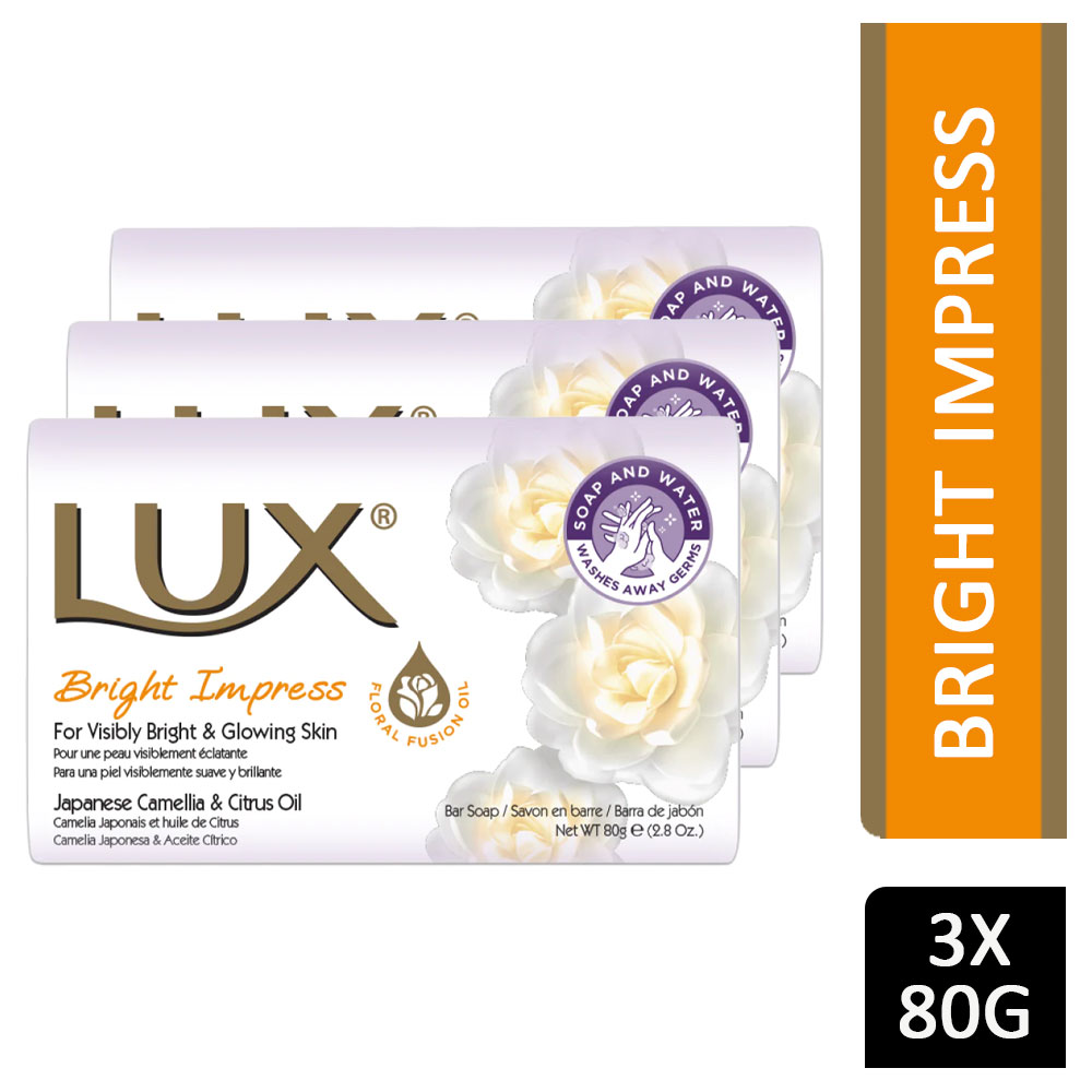Lux Soap Bars Bright Impress 3x80g