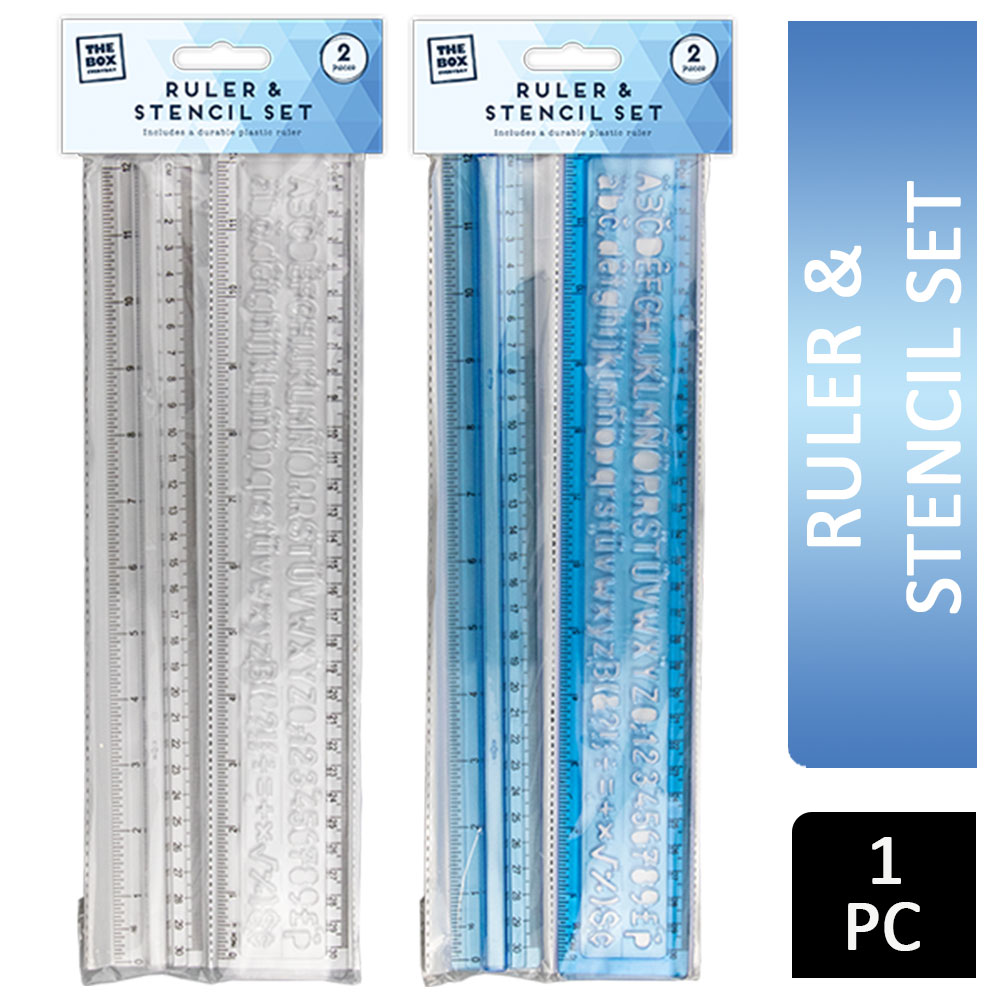 The Box Ruler and Stencil Set Type May Vary 2 PCS