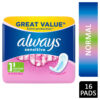 Always Sensitive Normal Sanitary Pads Size 1 16s