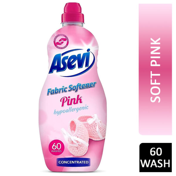 Asevi Fabric Softener Soft Pink 60 Wash 1.38L