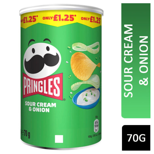 Pringles Crisps Sour Cream & Onion 70g