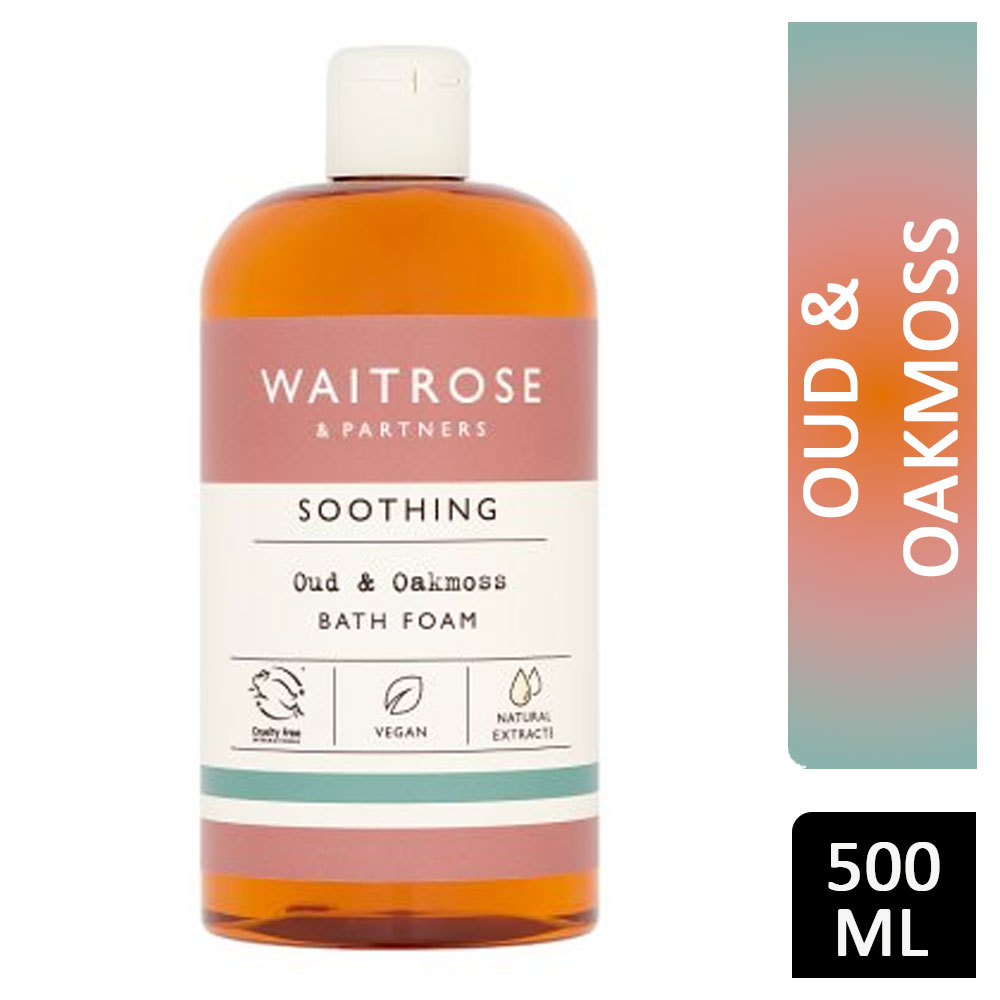 Waitrose Soothing Bath Foam Oud & Oakmoss 500ml