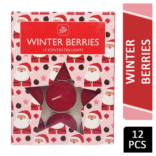 Pan Aroma Scented Tealights Winter Berries 12s