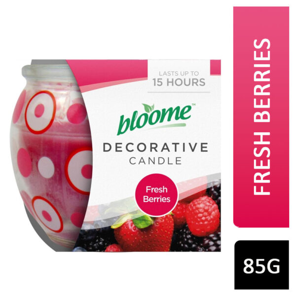 Bloome Sleeve Scented Candle Fresh Berries 85g