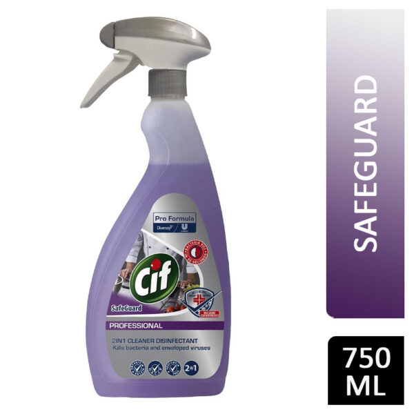 Cif Professional 2-In-1 SafeGuard Cleaner & Disinfectant 750ml