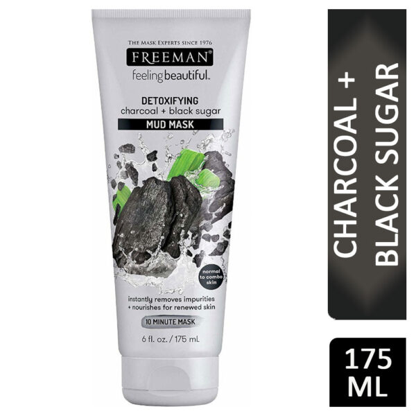 Freeman Detoxifying Mud Mask Charcoal + Black Sugar 175ml