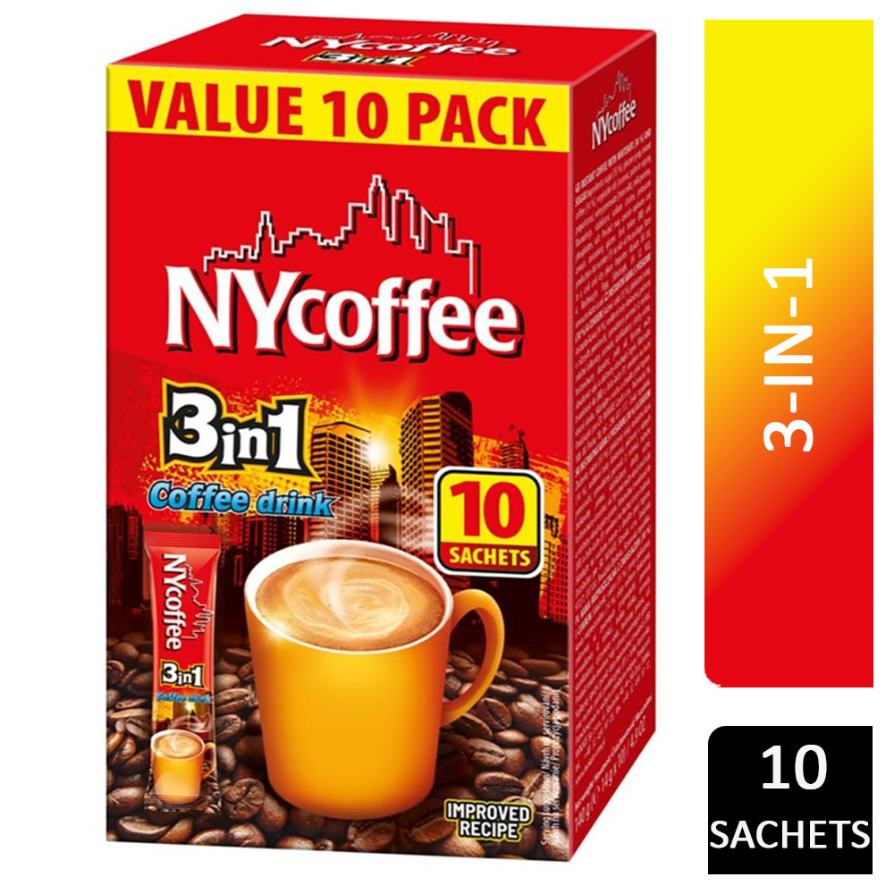 NYCoffee 3-In-1 White Coffee With Sugar 10s