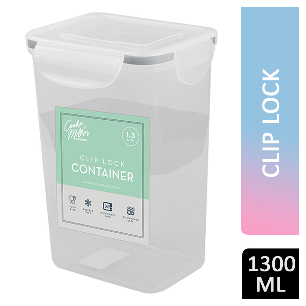 Cooke & Miller Rectangle Clip Lock Container 1300ml