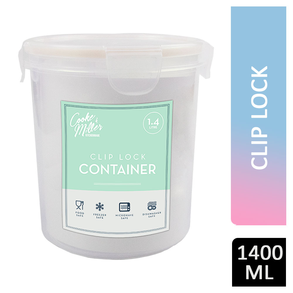 Cooke & Miller Round Clip Lock Container 1400ml