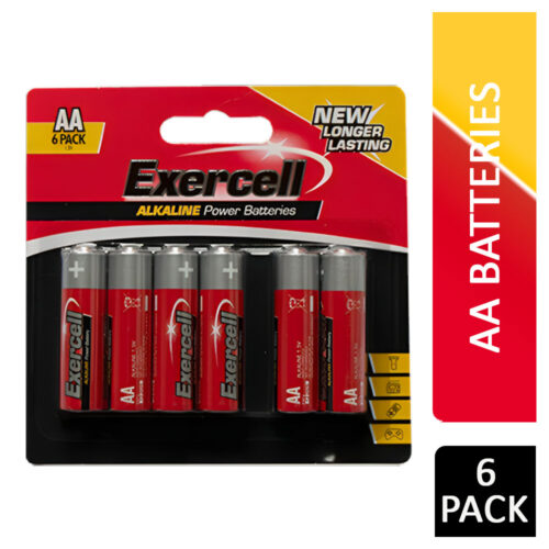 Exercell AA Alkaline Batteries 6 Pack
