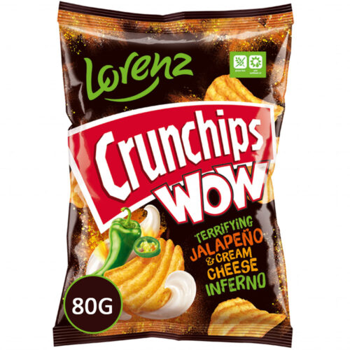 Lorenz Crunchips Wow Jalapeno & Cream Cheese 80g