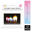 Pop Party Faves Coloured Flame Party Candles 10pk