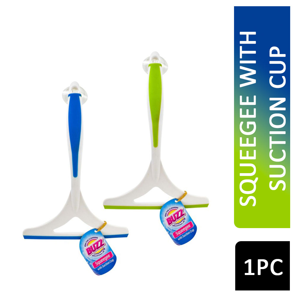 Buzz Window & Shower Squeegee With Suction Cup