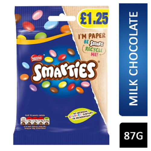 Smarties Milk Chocolate Bag 87g