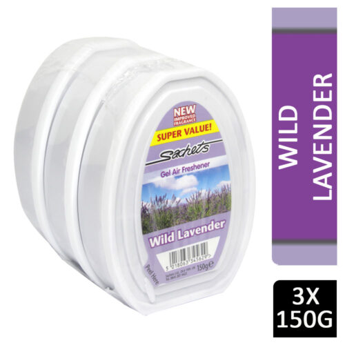 Sachets Gel Air Freshener Wild Lavender 3x150g