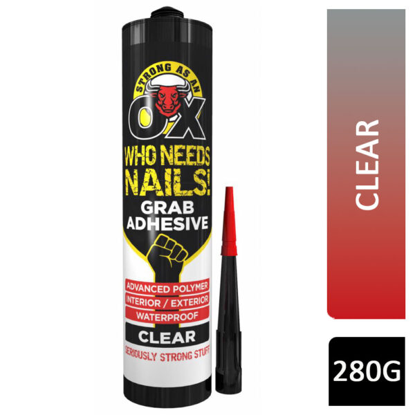 Strong As An Ox Who Needs Nails! Adhesive Clear 280g
