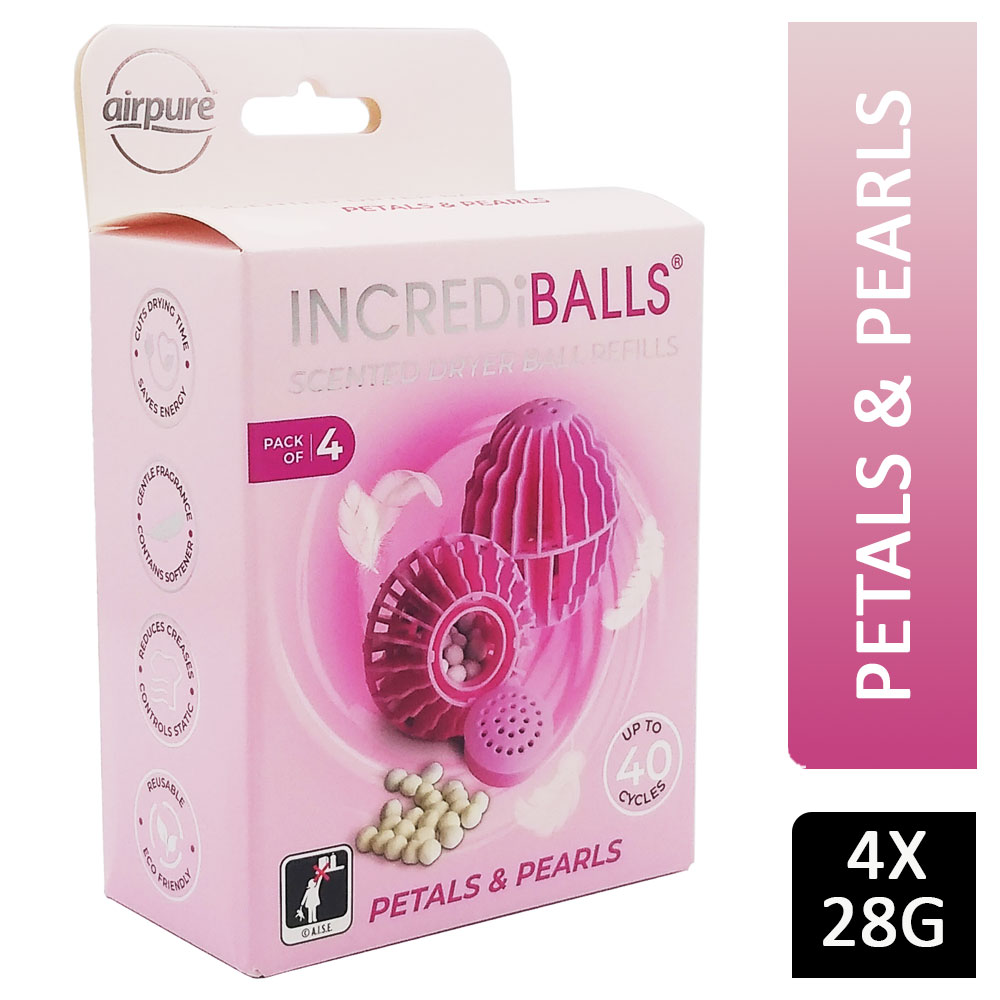 AirPure IncrediBalls Dryer Balls Refills Petals & Pearls 4pk