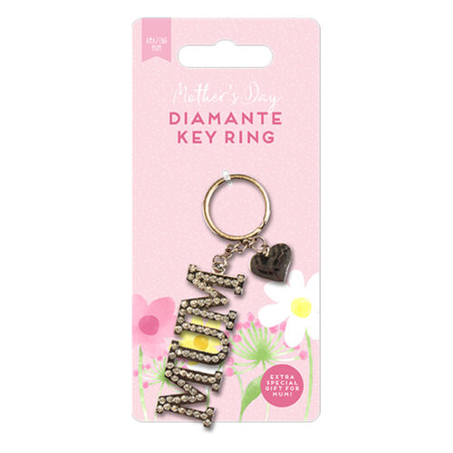 Amazing Mum Diamante Key Ring