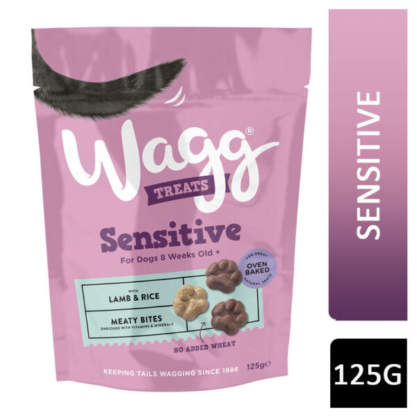 Wagg Dog Treats Sensitive Meaty Bites 125g
