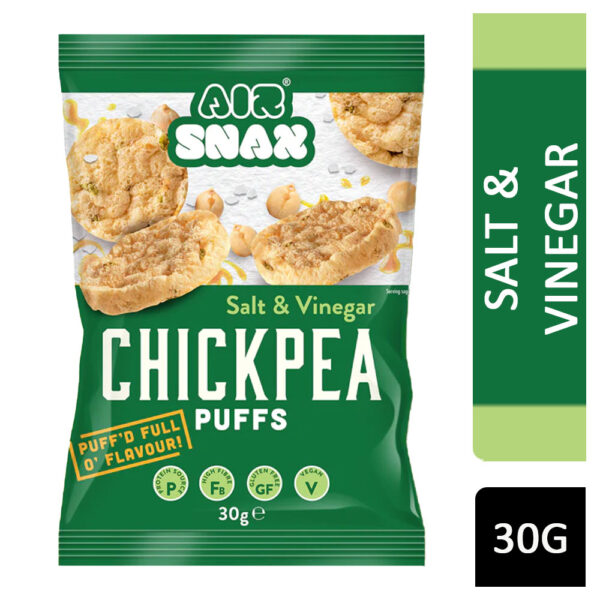 AirSnax Chickpea Puffs Salt & Vinegar 30g