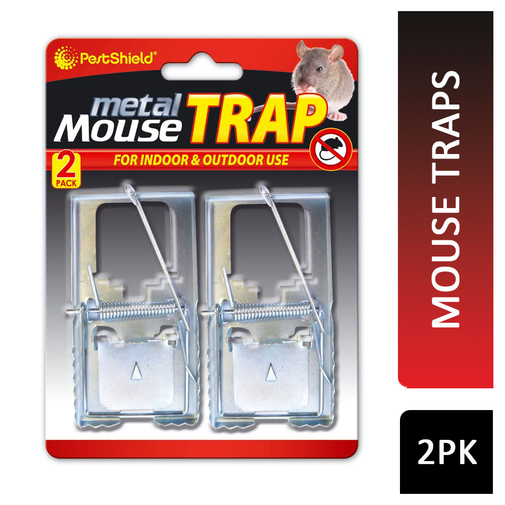 PestShield Metal Mouse Traps 2pk