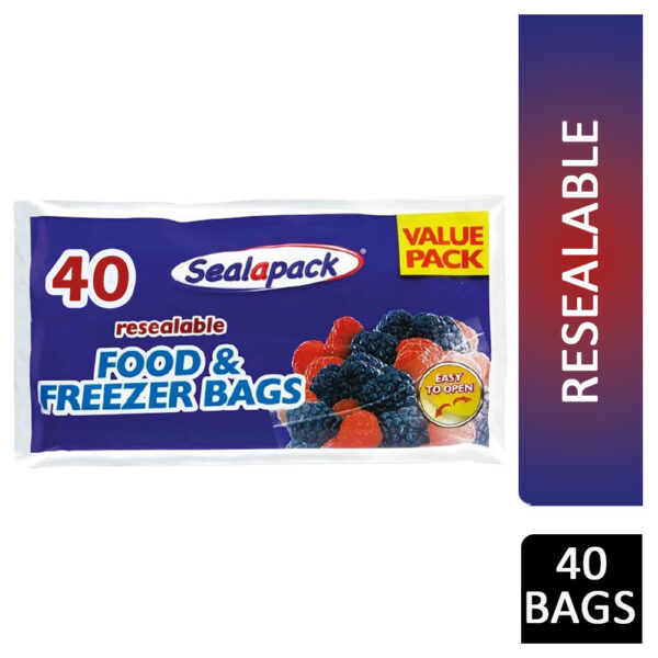 Sealapack Resealable Food & Freezer Bags 40s