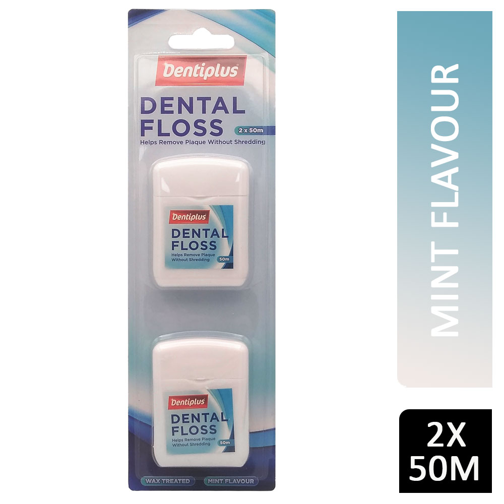 Dentiplus Dental Floss Mint Flavour 2x50m