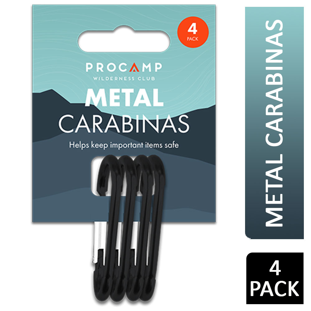 ProCamp Metal Carabiner Snap Hook Clip (L)55mm 4 Pack