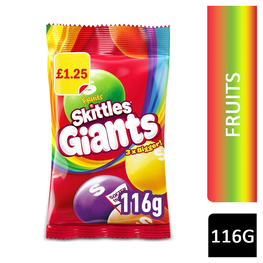 Skittles Giants Fruits Sweets Pouch 116g