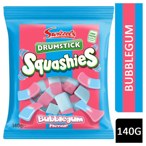 Swizzels Drumstick Squashies Sweets Bubblegum 140g
