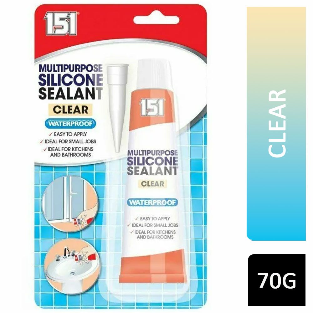 151 Multipurpose Silicone Sealant Tube Clear 70g