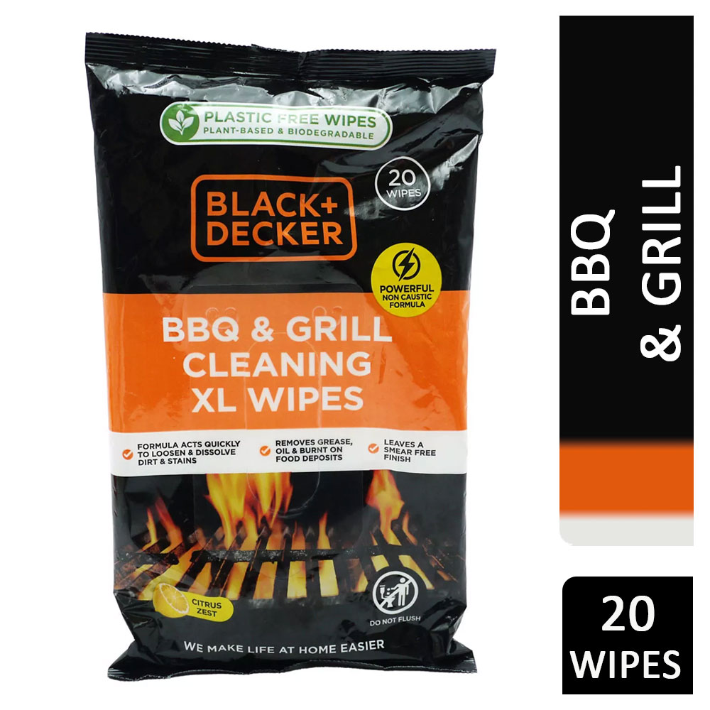 Black + Decker BBQ & Grill Cleaning Wipes 20s